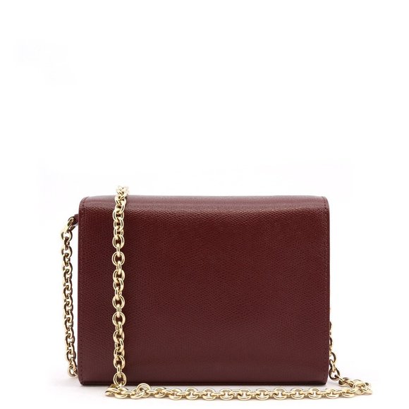FURLA Bordeaux Gold Chain Shoulder Bag - Picture 3 of 3
